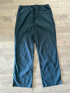 Aventura Hemp Dark Blue/Green Straight Leg Pull-On Pants Size Large